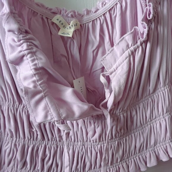 Pretty Pink Milkmaid Style Cropped Blouse - Picture 5 of 8